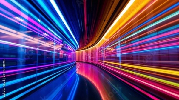 Fototapeta Colorful abstract background of blurred lights, ideal for festive designs, party invitations, digital art, holidaythemed projects, and vibrant backgrounds.