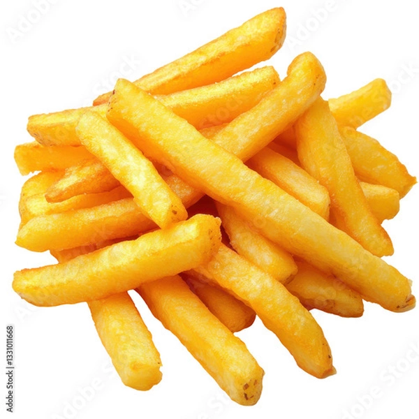 Obraz Crispy French Fries on White Background