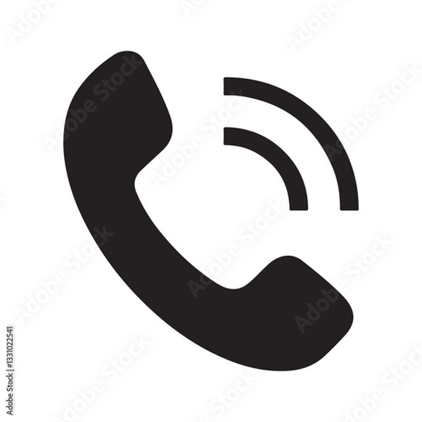 Fototapeta Phone or call icon symbol button for web communication