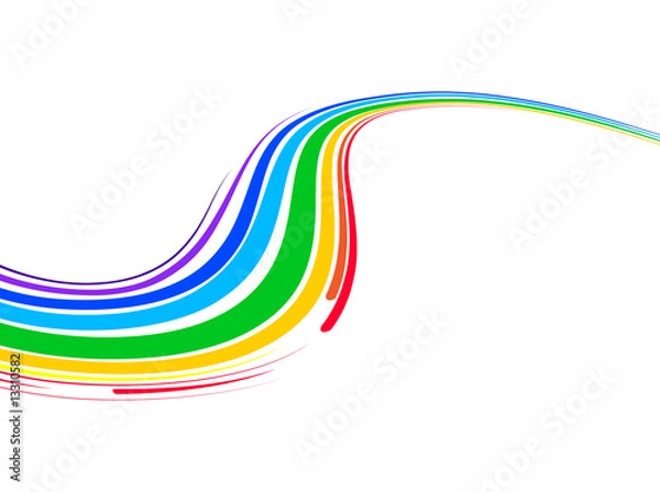 Fototapeta Abstract background with multicolored bent lines. Vector illustr