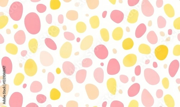 Fototapeta Pastel, abstract, round shapes, seamless pattern
