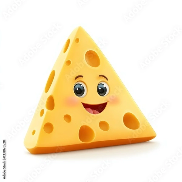Obraz Cute cheese characters, on a white background