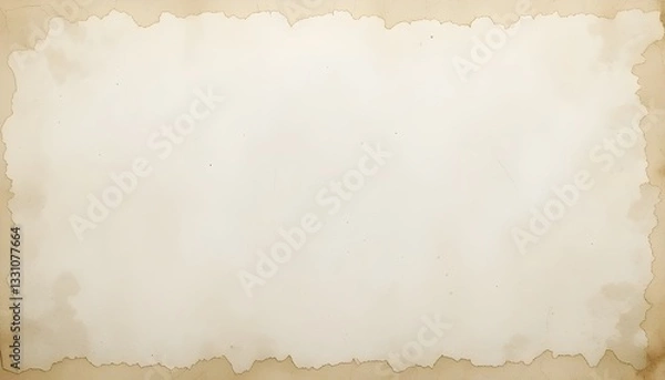 Fototapeta Vintage White Paper Background with Soft Blurred Borders and Blank Center