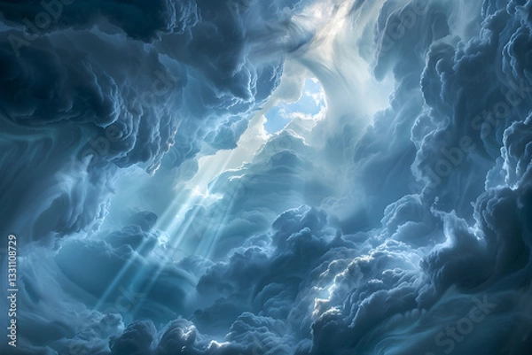 Fototapeta The Majestic Dance of Air Currents and Clouds: A Glimpse Into Nature's Powerful Updraft