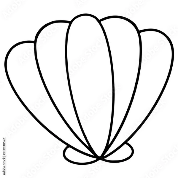 Obraz Shell cartoon coloring 