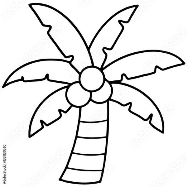 Obraz Coconut palm cartoon 