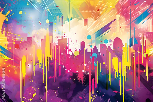 Obraz Electrifying Poster Representing Lineup for an Upcoming Music Festival