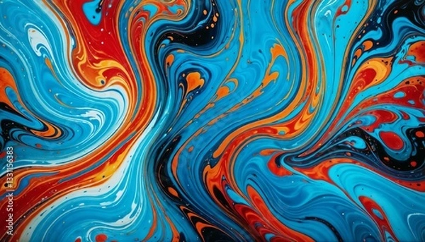 Fototapeta Mesmerizing color swirl dynamic harmony