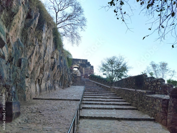 Obraz Climbing the Ranthambore Fort’s Historic Steps