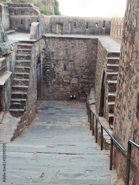 Obraz Ranthambore Fort Staircase Leading to Upper Levels