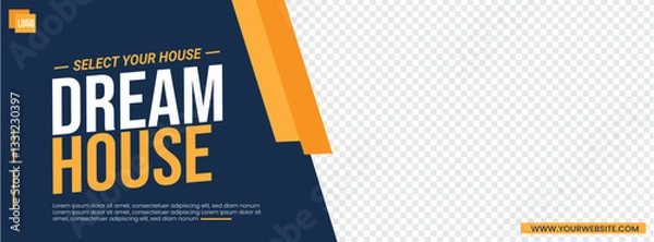 Obraz Free vector modern business banner cover page template fully editable