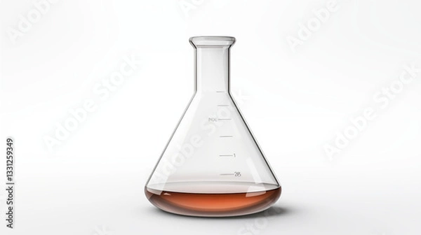 Fototapeta Erlenmeyer Flask with Brown Liquid Chemistry Lab Science Experiment