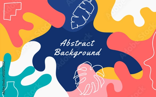 Obraz Modern Abstract Background Design, Colorful & Aesthetic Digital Art