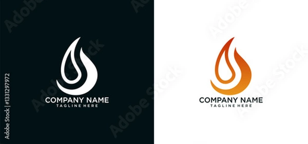 Obraz Fire red, flames icon set. Logo design fire. Vector illustration