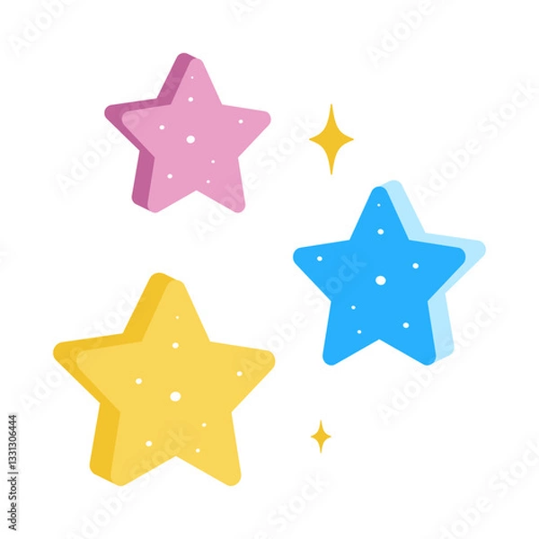 Obraz Colorful Cute Star Design  Illustration