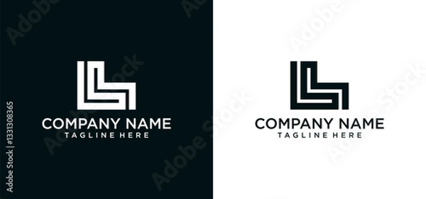 Obraz monogram initial letter L logo vector