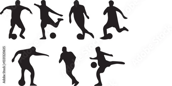 Fototapeta Man player vector set