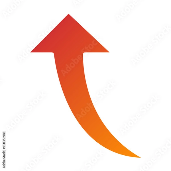 Fototapeta Vector Design Curved Up Icon Style