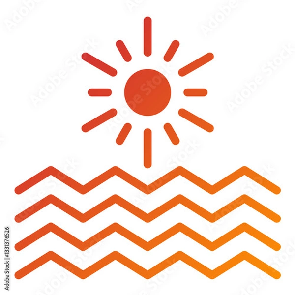 Fototapeta Vector Design Sunset Icon Style