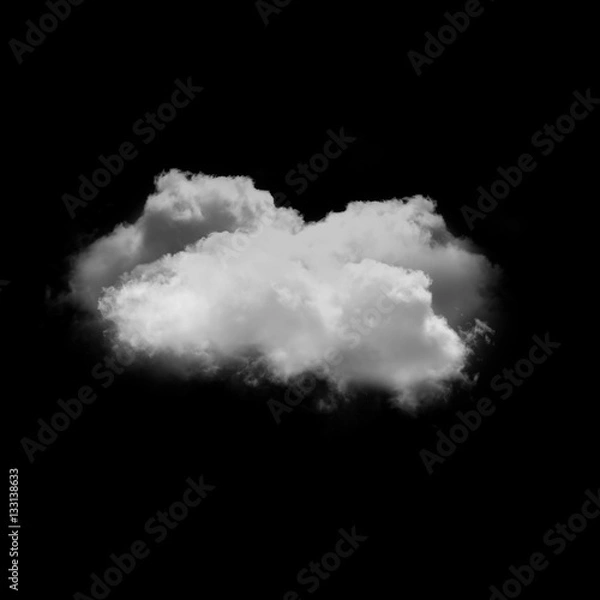 Obraz Cloud isolated over black background