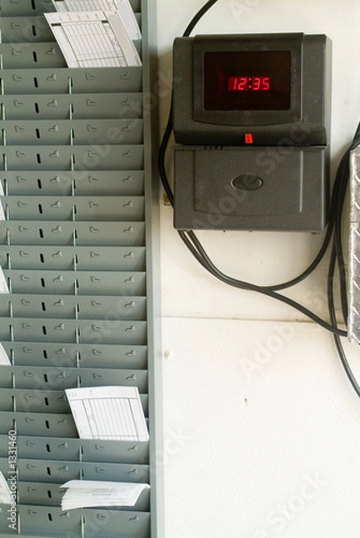 Fototapeta worker's time clock