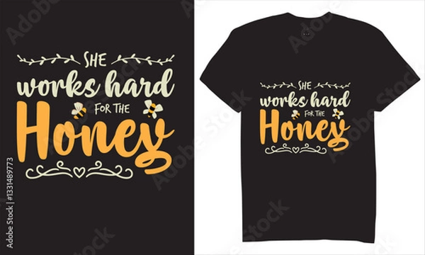 Fototapeta Print works hard for the honey 