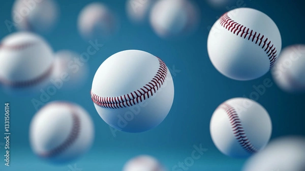 Fototapeta baseball seamless pattern