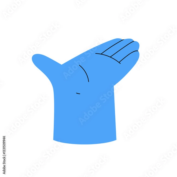 Obraz Hands  in cartoon style.  isolated on white background. Emoji Hands. Vector illustration