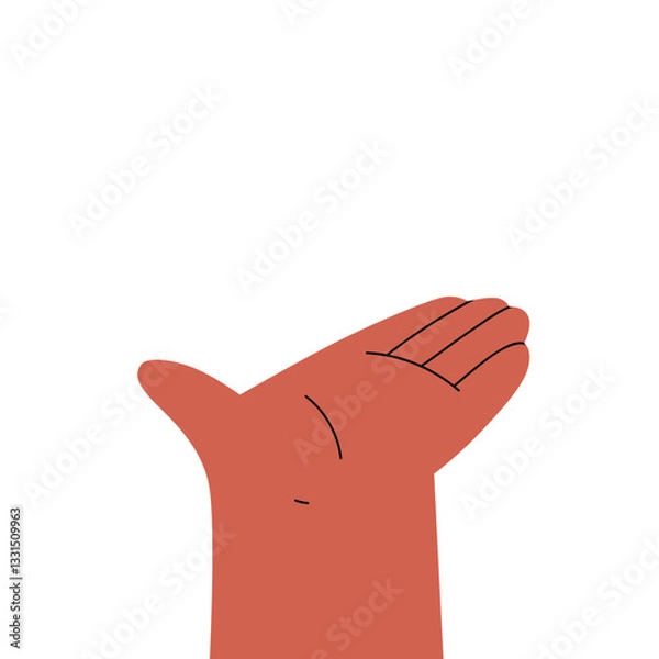 Obraz Hands  in cartoon style.  isolated on white background. Emoji Hands. Vector illustration