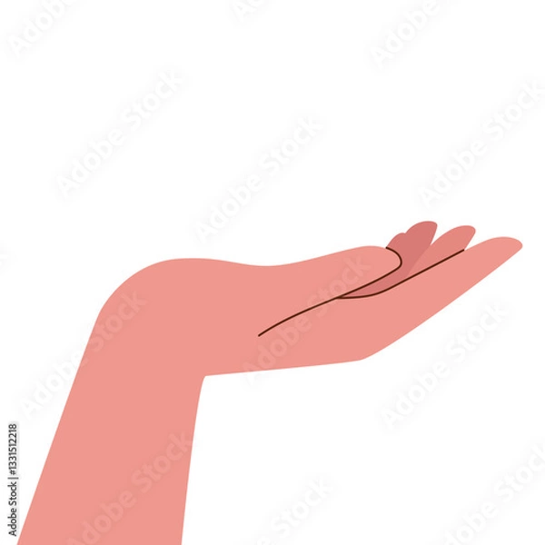 Obraz Hands  in cartoon style.  isolated on white background. Emoji Hands. Vector illustration
