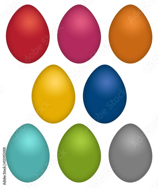Obraz Ostereier Einfarbig - Eier, Ostern, Farbe