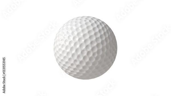 Fototapeta 3D render of a golf ball. Close-up golf ball isolated on transparent background. PNG file.