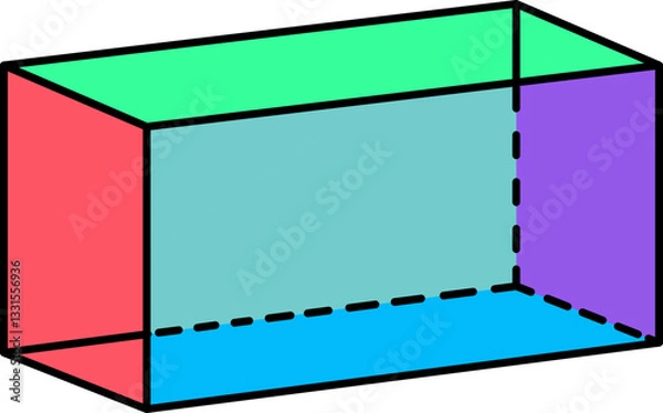 Fototapeta 3D Rectangular Prism Illustration