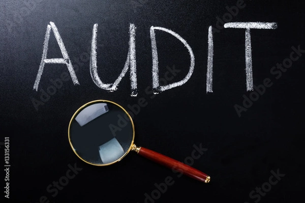 Fototapeta Close-up Of Audit Concept
