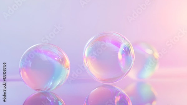 Obraz soap bubbles on background