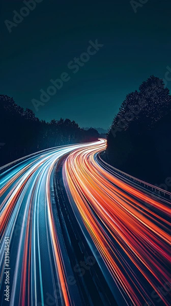 Obraz highway at night