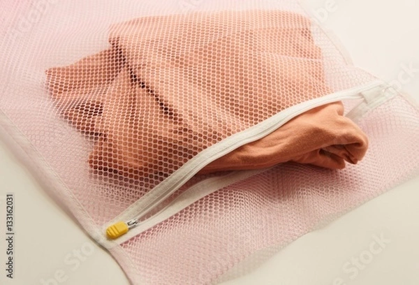 Obraz ピンクの洗濯ネット