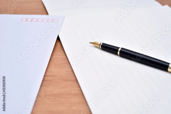 Obraz 万年筆と封筒