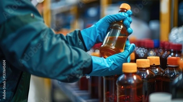 Fototapeta Safe Handling of Chemicals in a Laboratory Environment