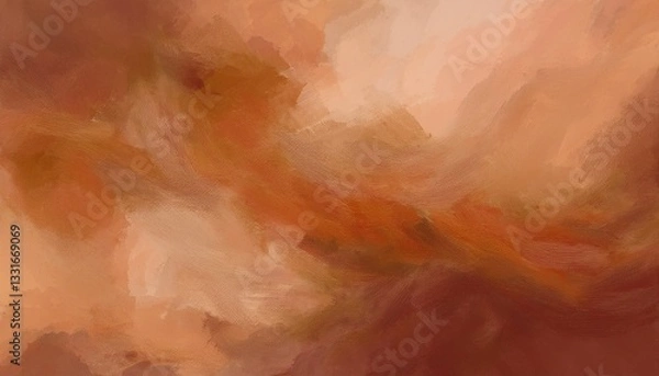 Fototapeta brown watercolor painting creating abstract background with soft texture