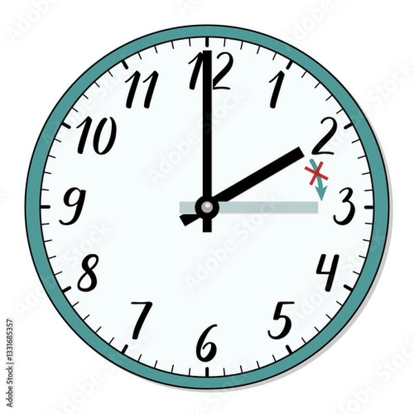 Fototapeta No daylight saving time change: permanent standard time implemented. Abolition of daylight saving time: no clock change this spring. DST discontinuation: no time adjustment needed.