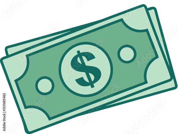 Fototapeta Dollar. Money cash icon. Vector illustration