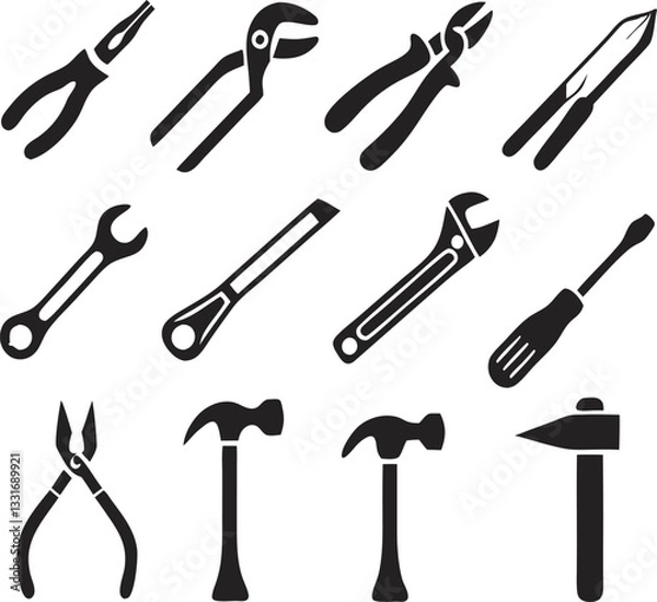 Fototapeta Tools icons set. Instruments signs collection. Vector