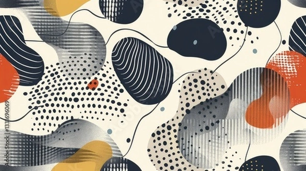 Fototapeta Vibrant Abstract Pattern with Organic Shapes and Textures