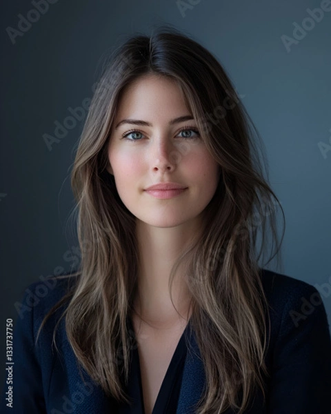 Fototapeta Beautiful girl with abstract background