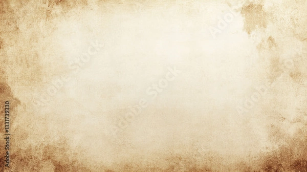 Fototapeta Aged vintage parchment background with distressed texture and old paper effect, perfect for antique invitations, historical documents, retro book covers, rustic scrapbook projects, or classic artistic