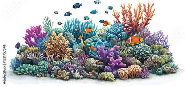 Fototapeta easter eggs and flowers