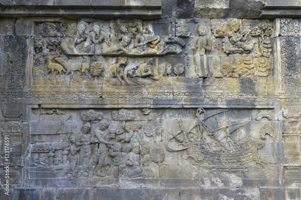 Fototapeta Borobudur, Yogyakarta, Java, Indonesia