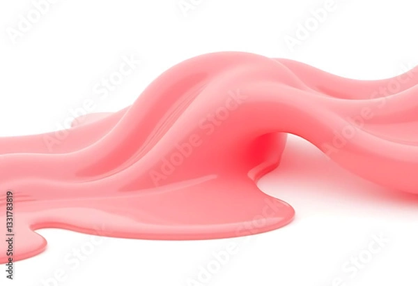 Obraz Abstract Red Smoke Flowing on White Background