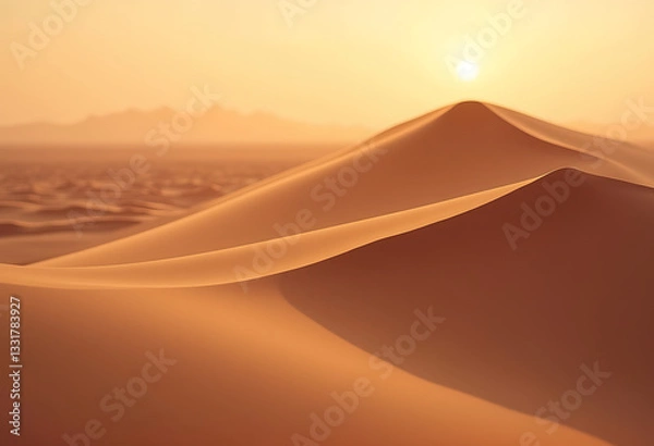 Obraz Sunset over Sahara Dunes in Morocco